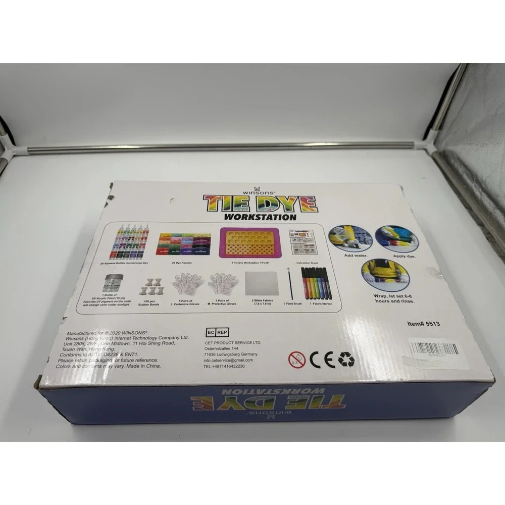 20 Colors Tie Dye Kit 174 Pcs Value Fabric Dye Set Including 20 Pre Filled Bottl